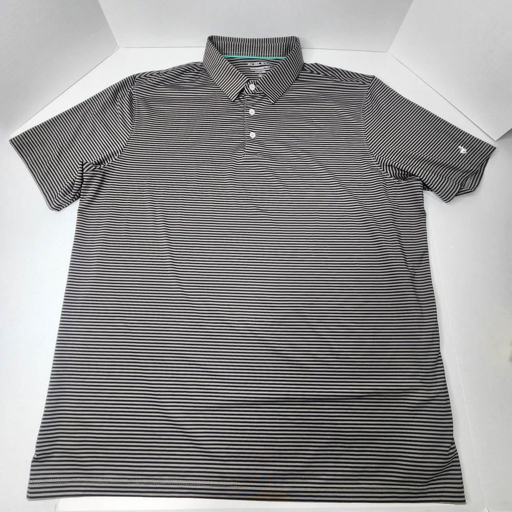 Michel Rouen Polo Shirt Adult 2XL XXL Black GrayGolf Performance Stretch Mens